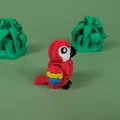 Vẹt Scarlet Macaw - Mô hình móc khóa khớp nối | In-Place linh hoạt | Không cần support - Thumbnail 6