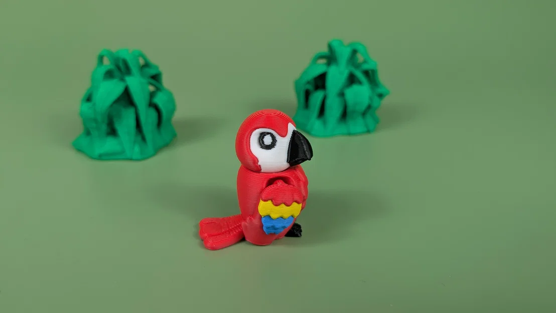 Vẹt Scarlet Macaw - Mô hình móc khóa khớp nối | In-Place linh hoạt | Không cần support - Image 7