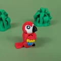 Vẹt Scarlet Macaw - Mô hình móc khóa khớp nối | In-Place linh hoạt | Không cần support - Thumbnail 7