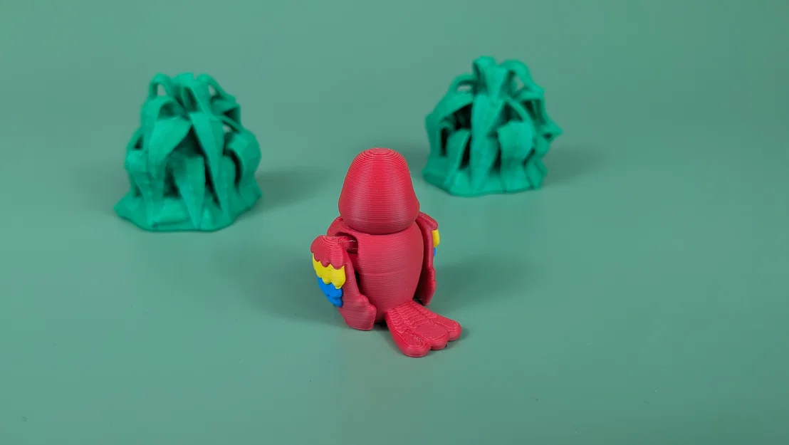 Vẹt Scarlet Macaw - Mô hình móc khóa khớp nối | In-Place linh hoạt | Không cần support - Image 8