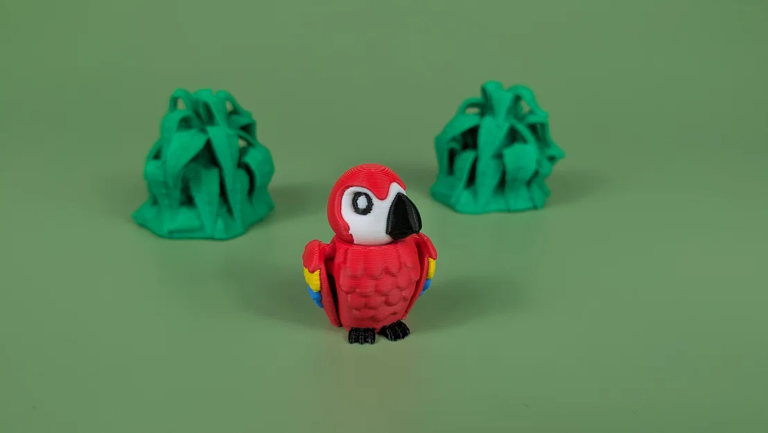 Vẹt Scarlet Macaw - Mô hình móc khóa khớp nối | In-Place linh hoạt | Không cần support - Image 9