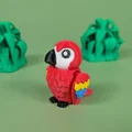 Vẹt Scarlet Macaw - Mô hình móc khóa khớp nối | In-Place linh hoạt | Không cần support - Thumbnail 10
