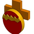 Mô hình in 3D Thánh giá và Trứng phục sinh (Easter Jesus Cross) - Thumbnail 1