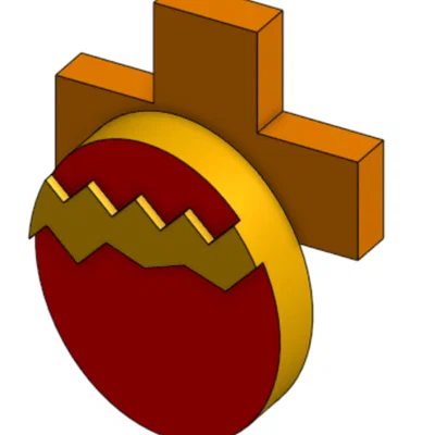Mô hình in 3D Thánh giá và Trứng phục sinh (Easter Jesus Cross)