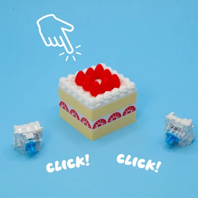 Mô hình Clicker Bánh Dâu Tây Hình Vuông