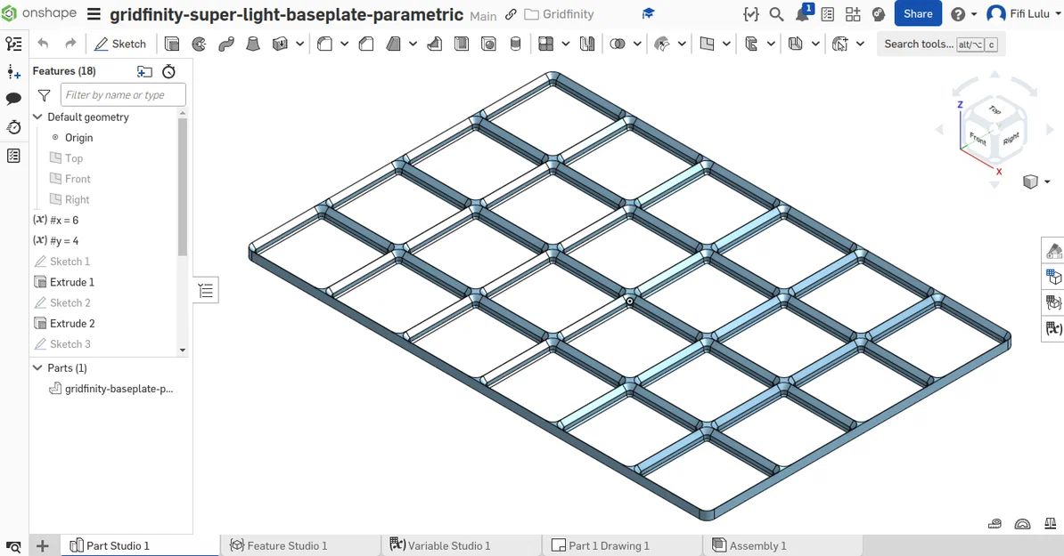 Bộ đế Gridfinity từ 1x1 đến 1x10 – Hệ thống Module chuẩn 42mm - Image 7