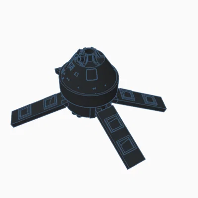 Mô hình 3D tàu vũ trụ ESA Orion chương trình Artemis chi tiết