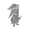 Mô hình 3D Jack Sparrow phong cách Chibi ấn tượng - Thumbnail 1