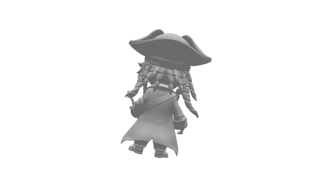 Mô hình 3D Jack Sparrow phong cách Chibi ấn tượng - Image 3
