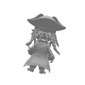 Mô hình 3D Jack Sparrow phong cách Chibi ấn tượng - Thumbnail 3
