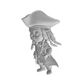 Mô hình 3D Jack Sparrow phong cách Chibi ấn tượng - Thumbnail 4