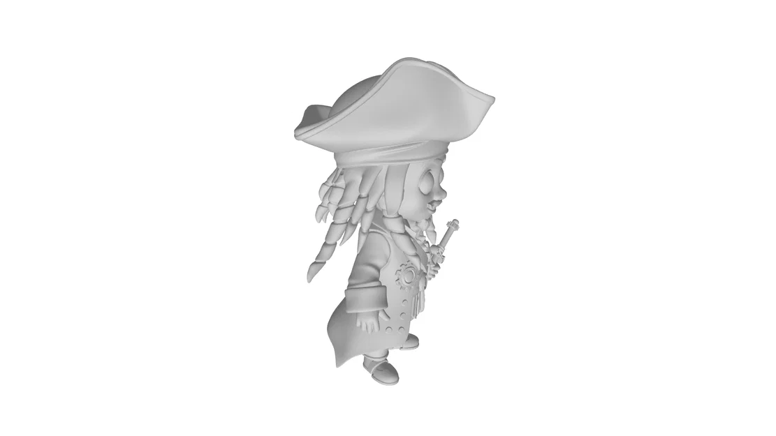 Mô hình 3D Jack Sparrow phong cách Chibi ấn tượng - Image 5