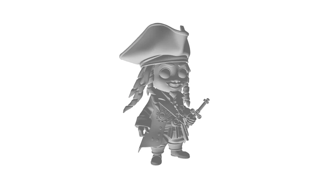 Mô hình 3D Jack Sparrow phong cách Chibi ấn tượng - Image 6