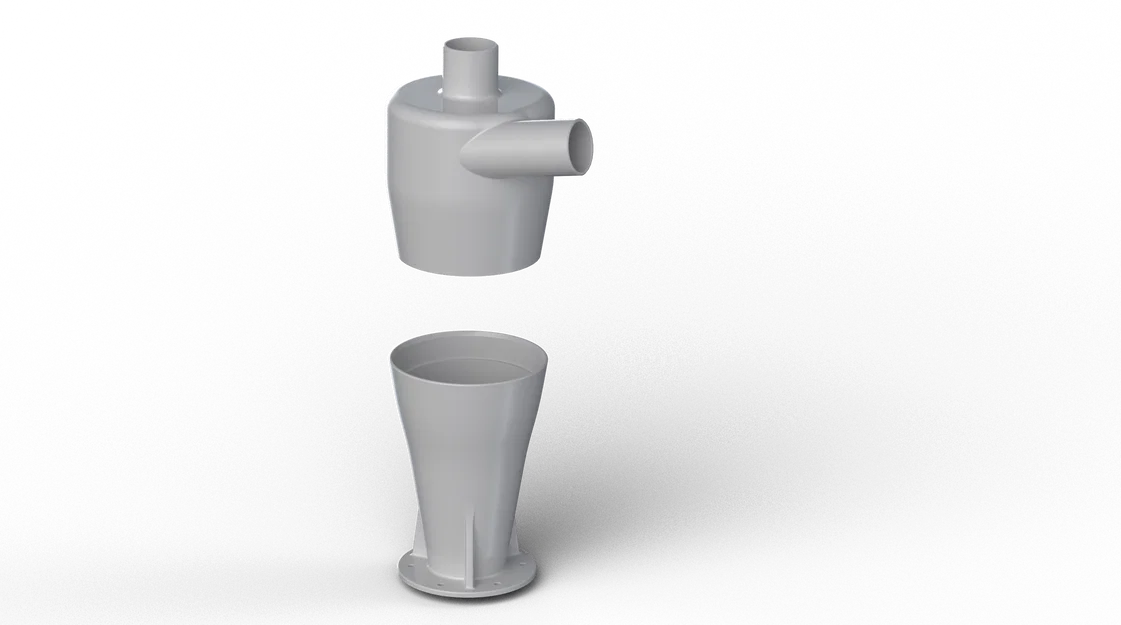 Bộ lọc bụi Cyclone hiệu suất cao thiết kế bằng Siemens NX - Image 2