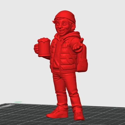 Mô hình 3D Beerman - Tượng nhân vật cầm cốc bia cực chất