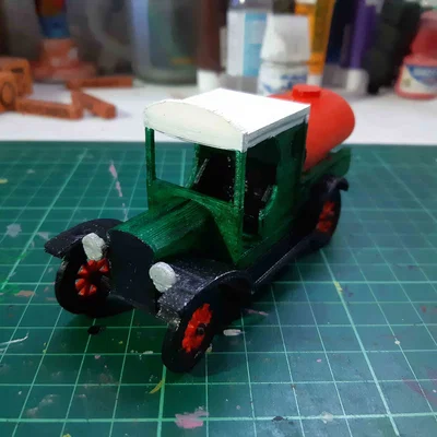 Mô hình xe tải cổ Ford Oil Truck - Dự án in 3D tỉ lệ 1:43