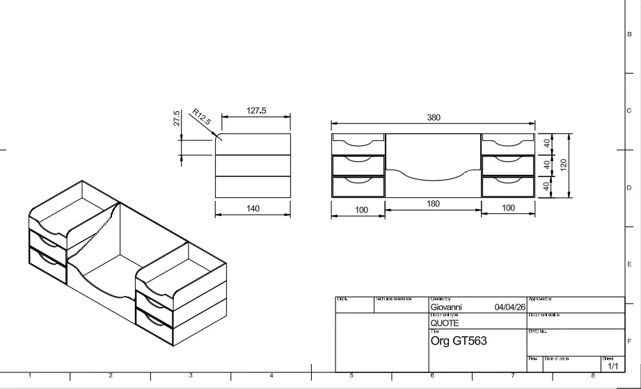 Khay đựng đồ đa năng ORGANIZZATORE GT563 thiết kế thông minh - Image 5