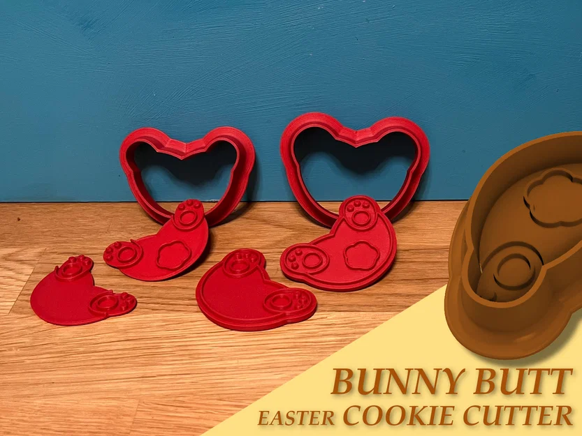 Khuôn cắt bánh quy hình mông thỏ - Phụ kiện làm bánh Lễ Phục sinh - Image 1