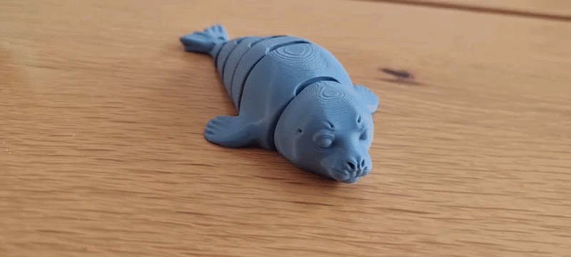 Mô hình hải cẩu khớp nối linh hoạt in không cần lắp ráp (Flexi Seal Fidget) - Thumbnail 1