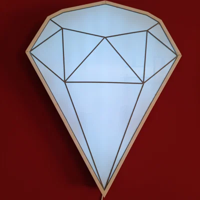 Đèn treo tường hình kim cương (Diamond wall lamp)