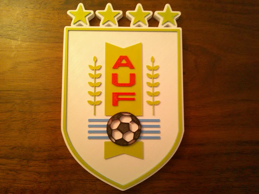 Mô hình in 3D logo đội tuyển bóng đá quốc gia Uruguay ấn tượng - Image 1