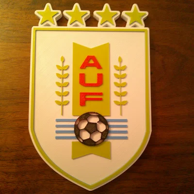 Mô hình in 3D logo đội tuyển bóng đá quốc gia Uruguay ấn tượng