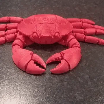 Mô hình cua khớp nối linh hoạt in liền khối (Articulated Crab Fidget Toy)
