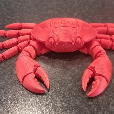 Mô hình cua khớp nối linh hoạt in liền khối (Articulated Crab Fidget Toy)