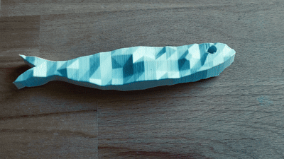 Mô hình cá mòi (Sardine) phong cách Low-poly in 3D độc đáo - Image 1