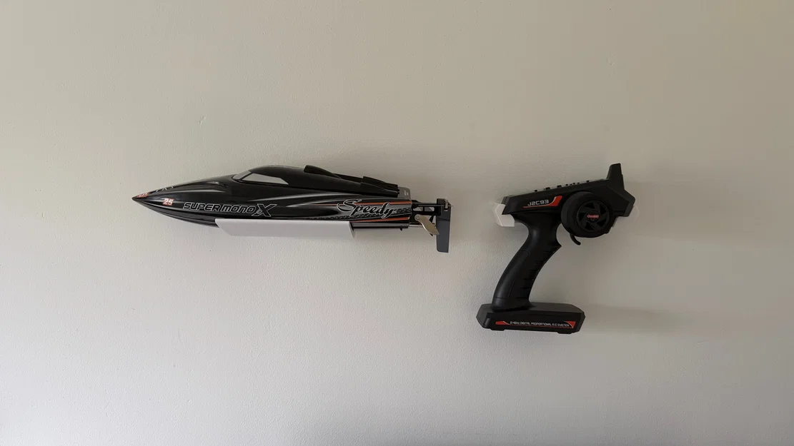 Giá treo tường 3D cho tàu RC Joysway Super Mono X V2 và tay cầm - Image 1