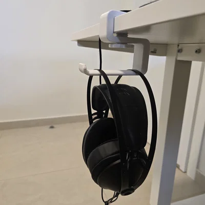Giá Treo Tai Nghe - Gắn Gầm Bàn Kèm Ốc Kẹp (Dành cho bàn 20mm)