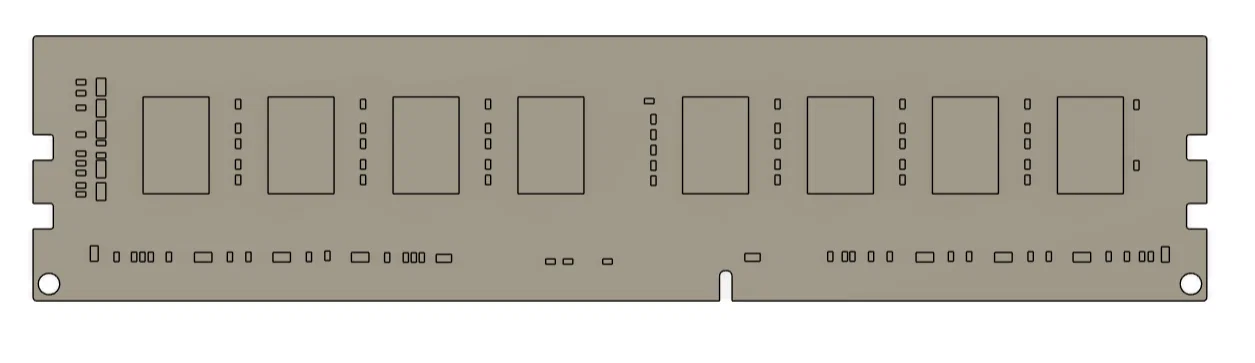Mô hình thanh RAM DDR3 cho máy tính - Thiết kế in 3D chi tiết - Image 2