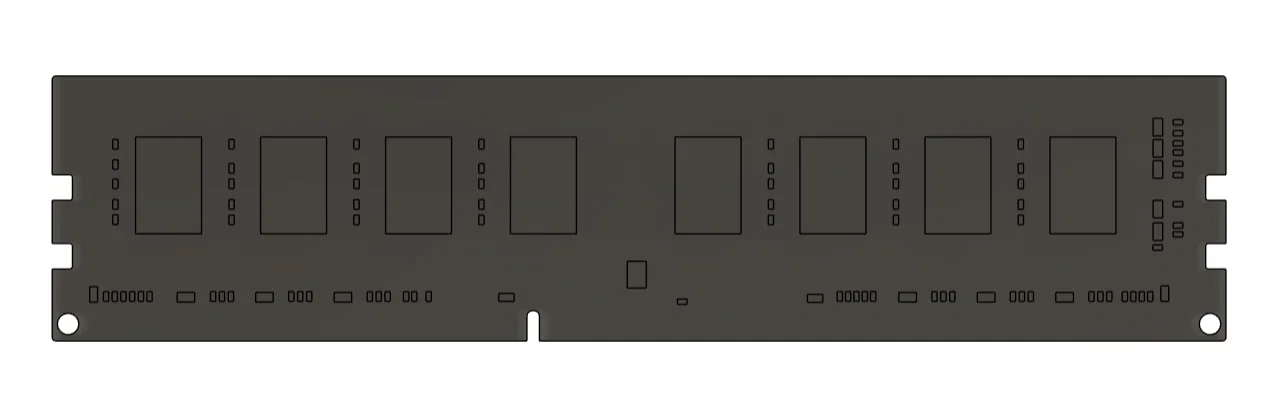 Mô hình thanh RAM DDR3 cho máy tính - Thiết kế in 3D chi tiết - Image 3