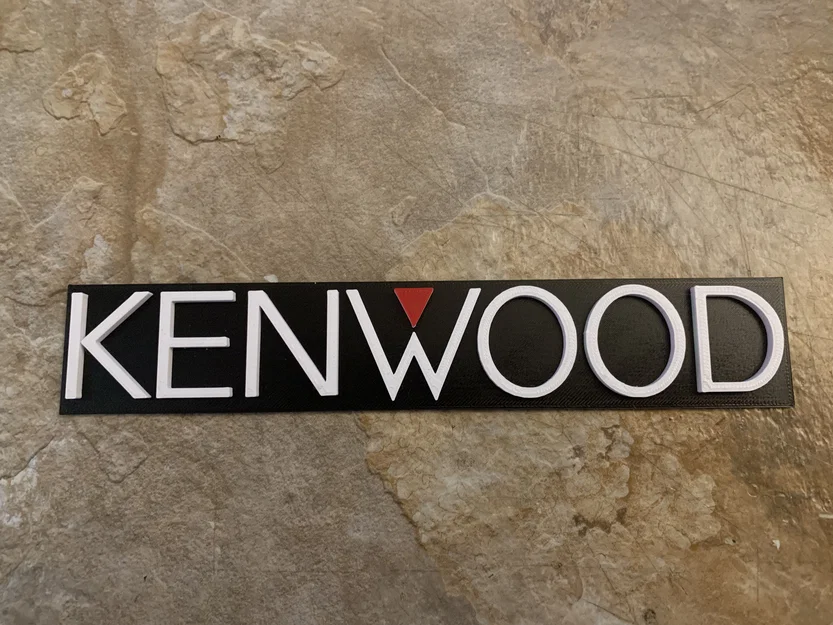 Bảng hiệu Kenwood trang trí góc radio hamradio - Mô hình in 3D - Image 1