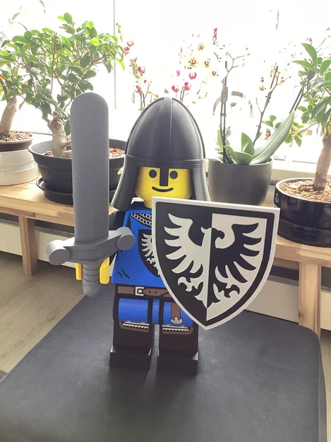 Mũ giáp cho Mega Lego knight minifigure (tỉ lệ 1:10) - Image 2