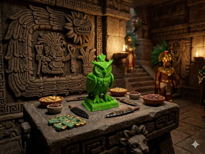 Mô hình Cú Chiến Binh Aztec (Aztec Warrior Owl) ấn tượng cho 3D Printing - Image 1