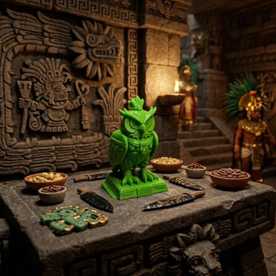 Mô hình Cú Chiến Binh Aztec (Aztec Warrior Owl) ấn tượng cho 3D Printing