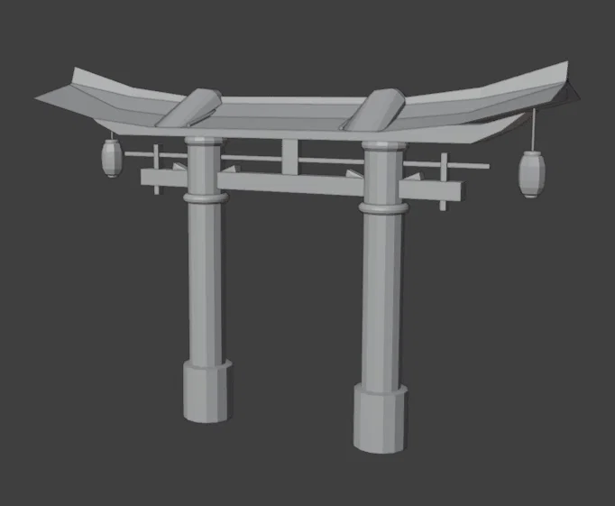 Mô hình cổng đền Torii phong cách Nhật Bản tinh tế cho in 3D - Image 1