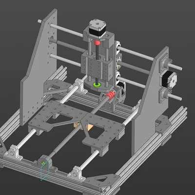 Mô hình thiết kế máy Router CNC và Laser đa năng (Kompas 3D)