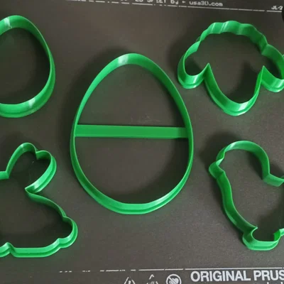 Bộ khuôn cắt bánh quy chủ đề lễ Phục sinh in 3D cực đáng yêu
