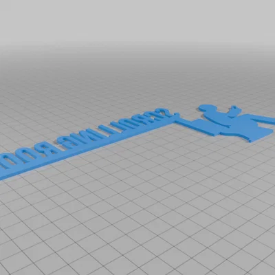 Biển báo cửa Scrolling Room hài hước cho nhà vệ sinh - File in 3D