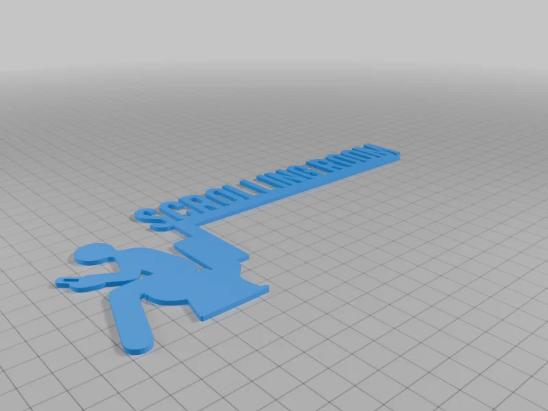 Biển báo cửa Scrolling Room hài hước cho nhà vệ sinh - File in 3D - Image 4