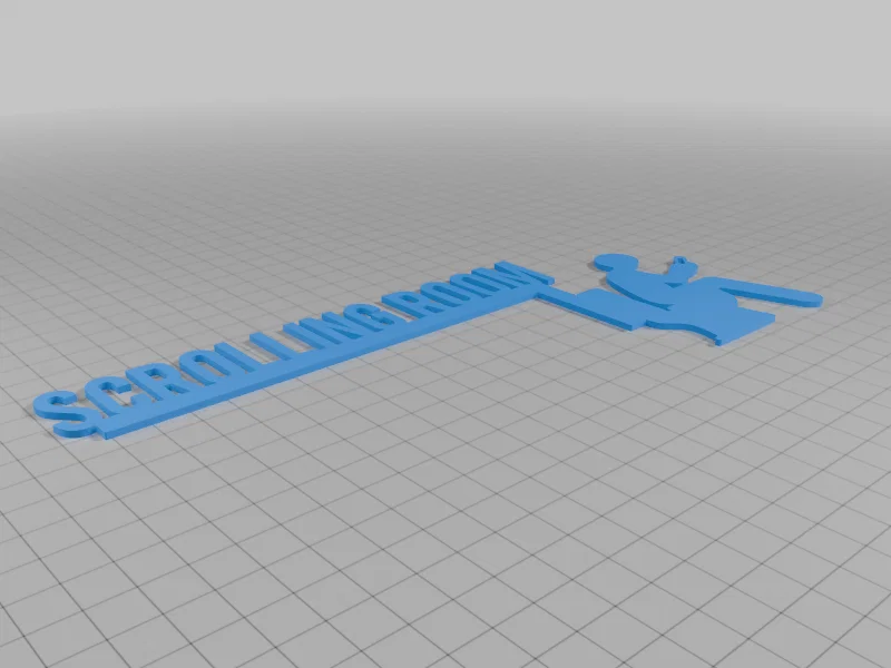 Biển báo cửa Scrolling Room hài hước cho nhà vệ sinh - File in 3D - Image 5