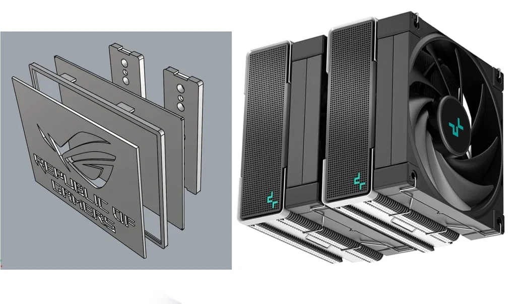 Tấm ốp trang trí tản nhiệt CPU AK620 phong cách Republic of Gamers - Image 7