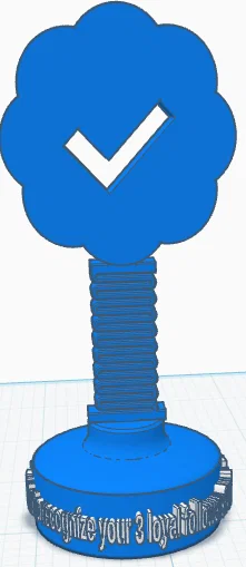 Mô hình dấu tích xanh Twitter châm biếm - Đồ trang trí in 3D độc đáo - Image 1