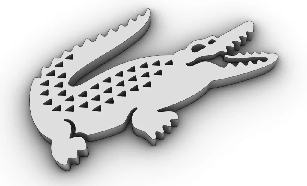Mô hình 3D biểu tượng cá sấu Lacoste sắc nét - File in 3D - Image 2