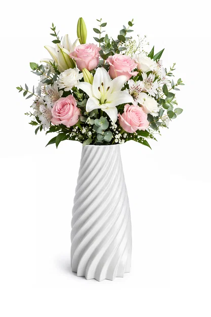 Mẫu bình hoa xoắn ốc trang trí nhà cửa hiện đại - Image 2