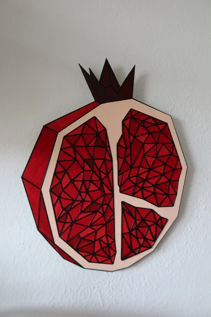 Tranh treo tường hình quả lựu phong cách Low Poly - Image 1