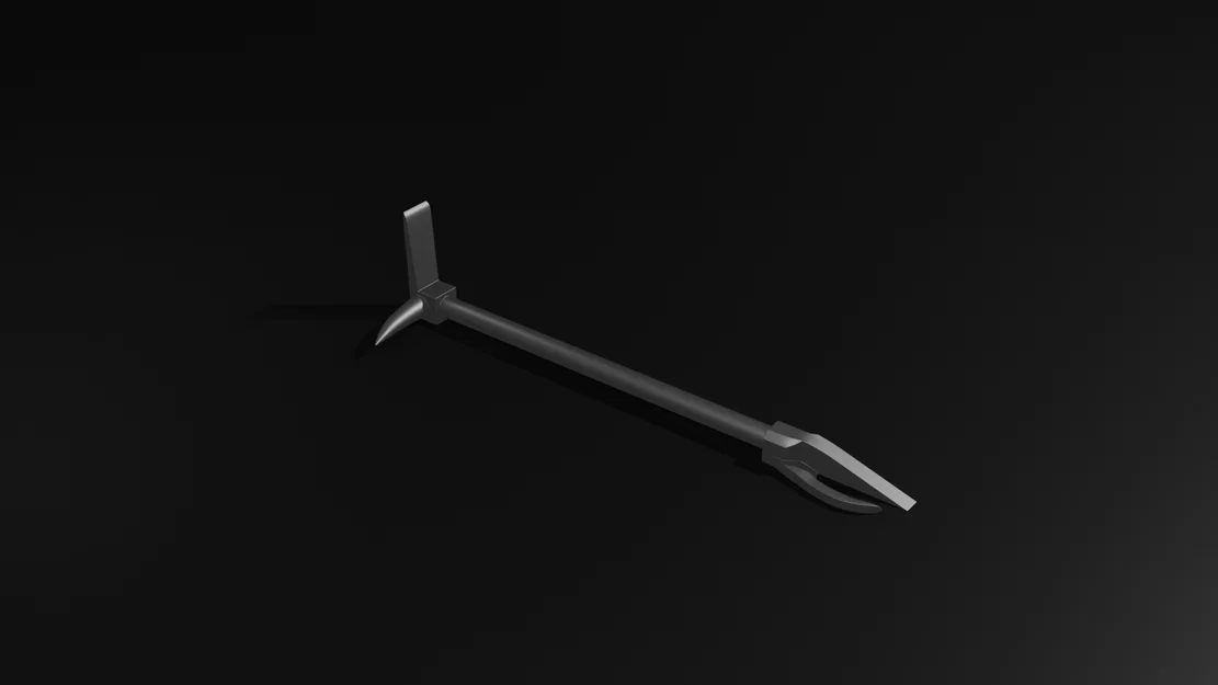 Mô hình 3D công cụ cứu hỏa Halligan Tool (Firefighter Tool) - Image 1