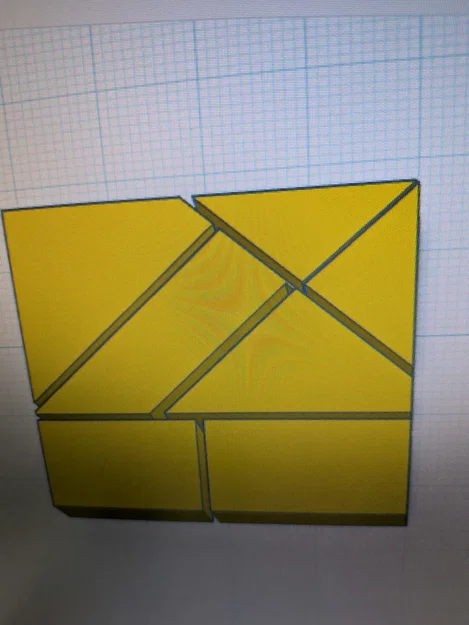 Bộ trò chơi trí tuệ Tangram kèm khay đựng - In 3D tại nhà - Image 2